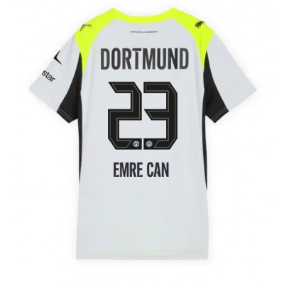 Ženski Nogometni dresi Borussia Dortmund Emre Can #23 Gostujoči 2025-26 Kratek Rokav Ženski Nogometni dresi Borussia Dortmund Emre Can #23 Gostujoči 2025-26 Kratek Rokav